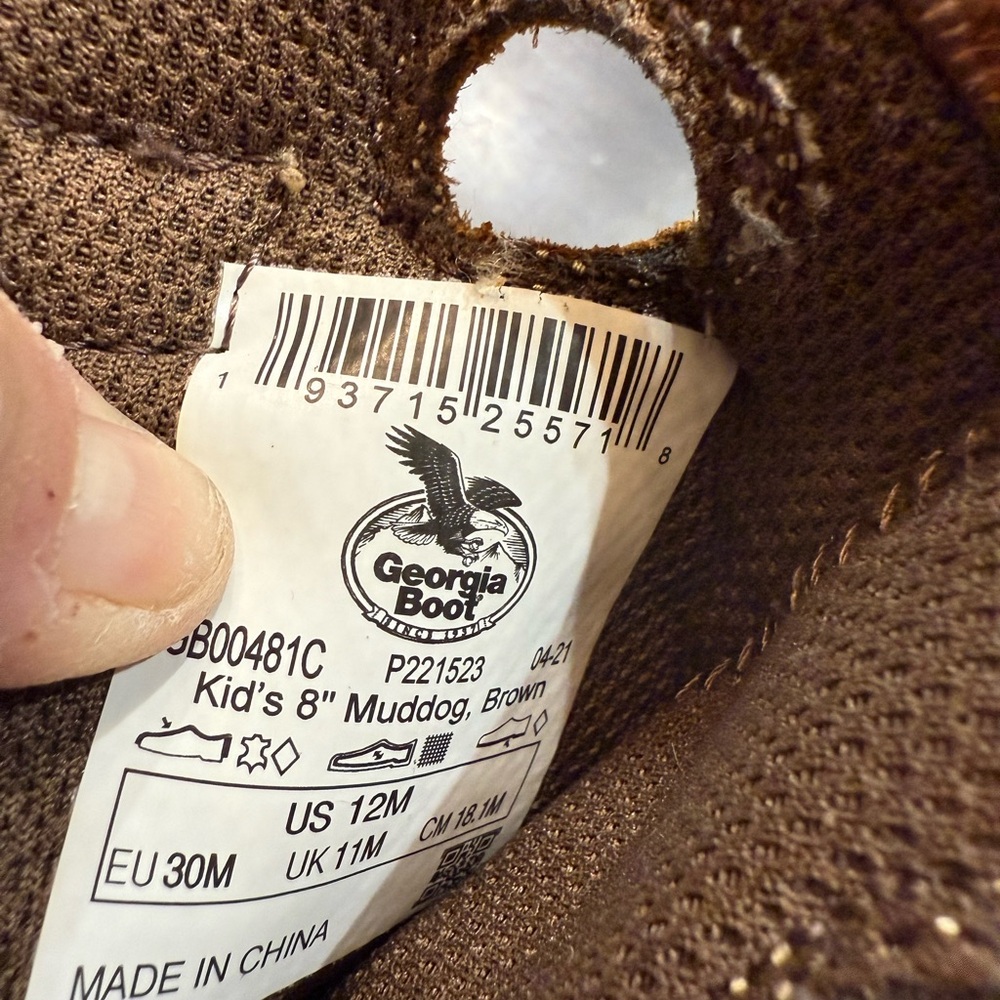 Georgia Boot Kid's Muddog Brown Footwear